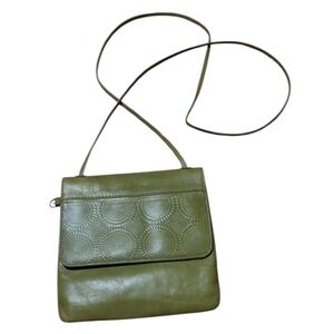 HOBO Leather Lime Green Cross Body Purse Bag